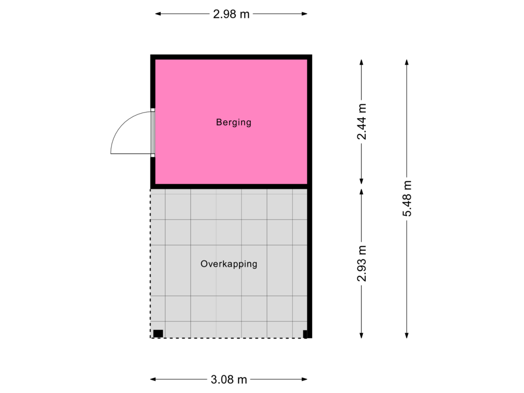 View floorplan of Berging of Kees en Henny de Ruijterstraat 16