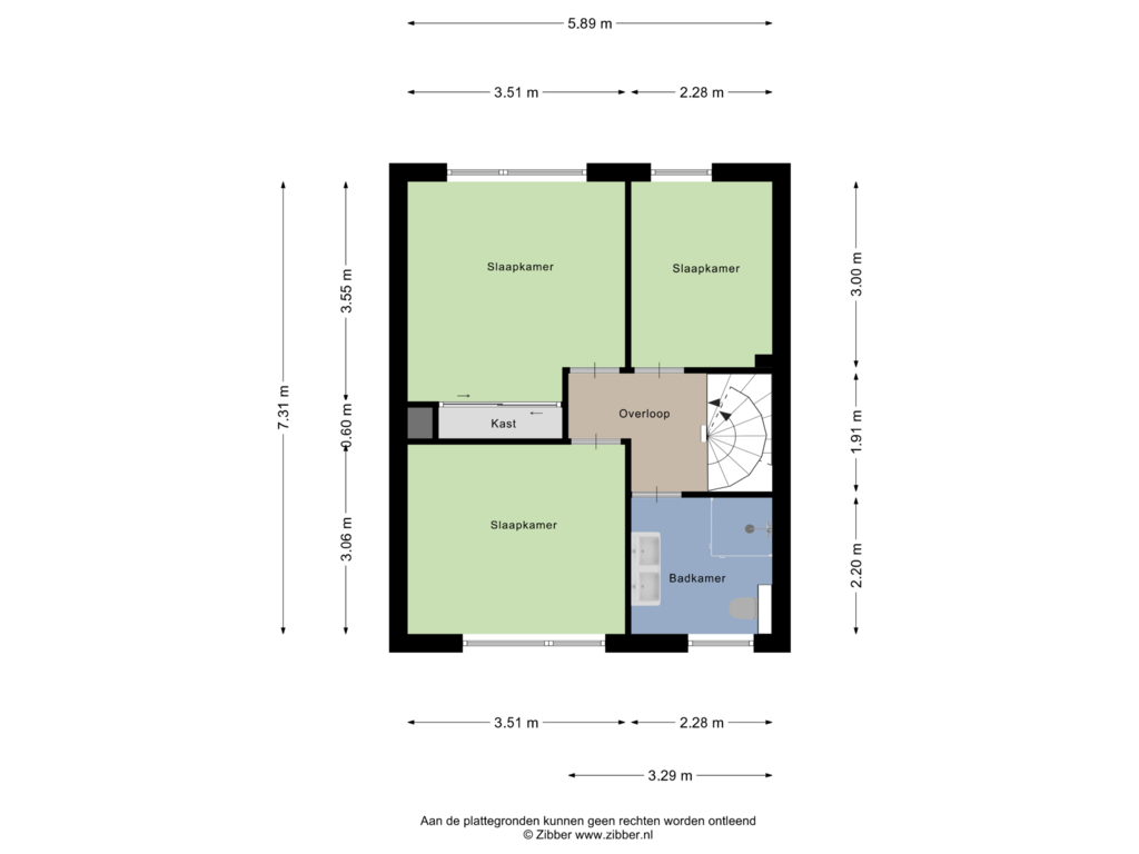 View floorplan of Eerste Verdieping of Kamerlingh Onnesstraat 57