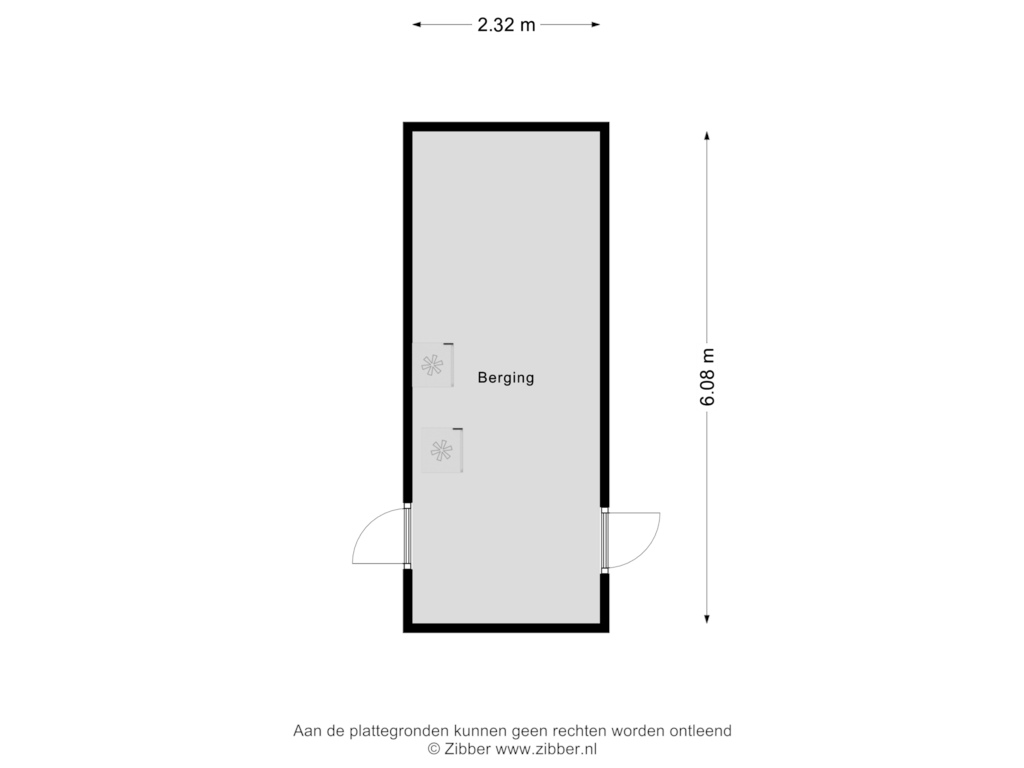 View floorplan of Berging of Kamerlingh Onnesstraat 57