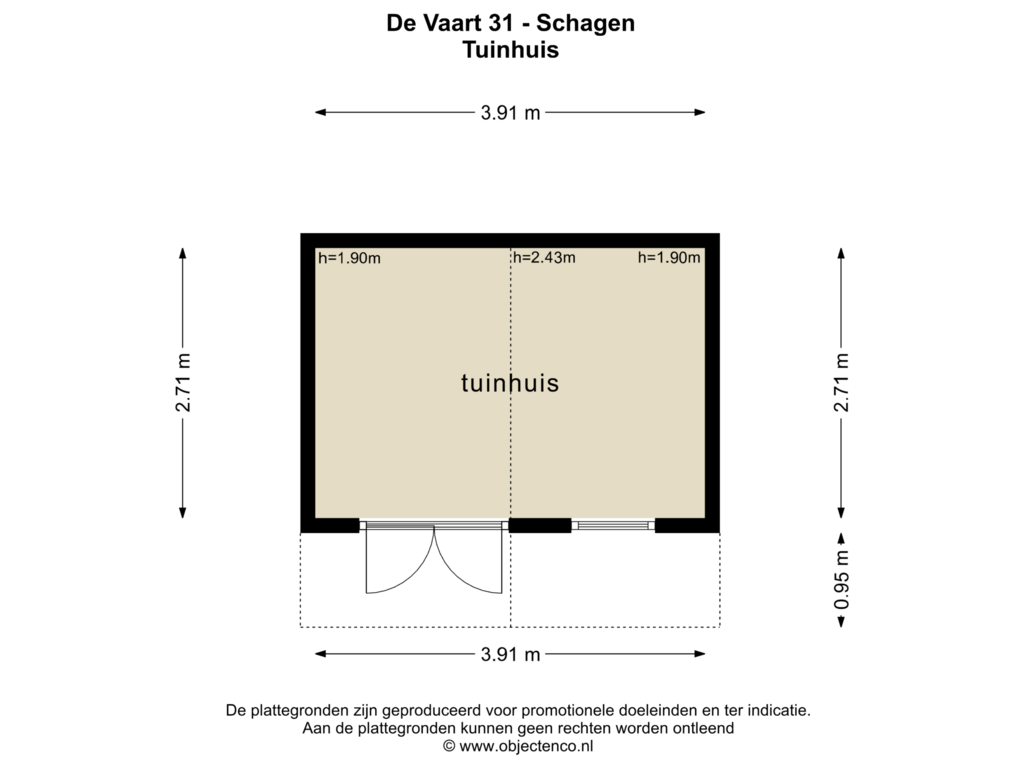 Bekijk plattegrond van TUINHUIS van de Vaart 31