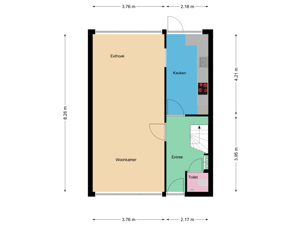 Bekijk plattegrond van begane grond van Albardaplein 15