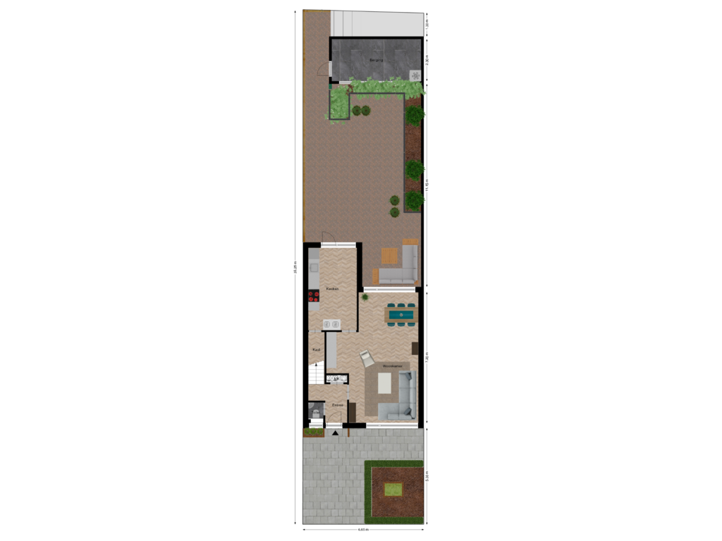 Bekijk plattegrond van Begane grond _Tuin van Roelf Bosmastraat 82