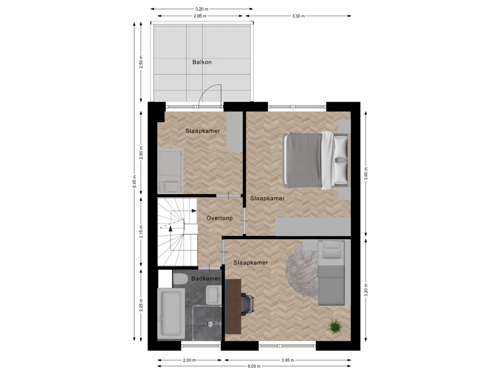 Bekijk plattegrond van Eerste verdieping van Roelf Bosmastraat 82