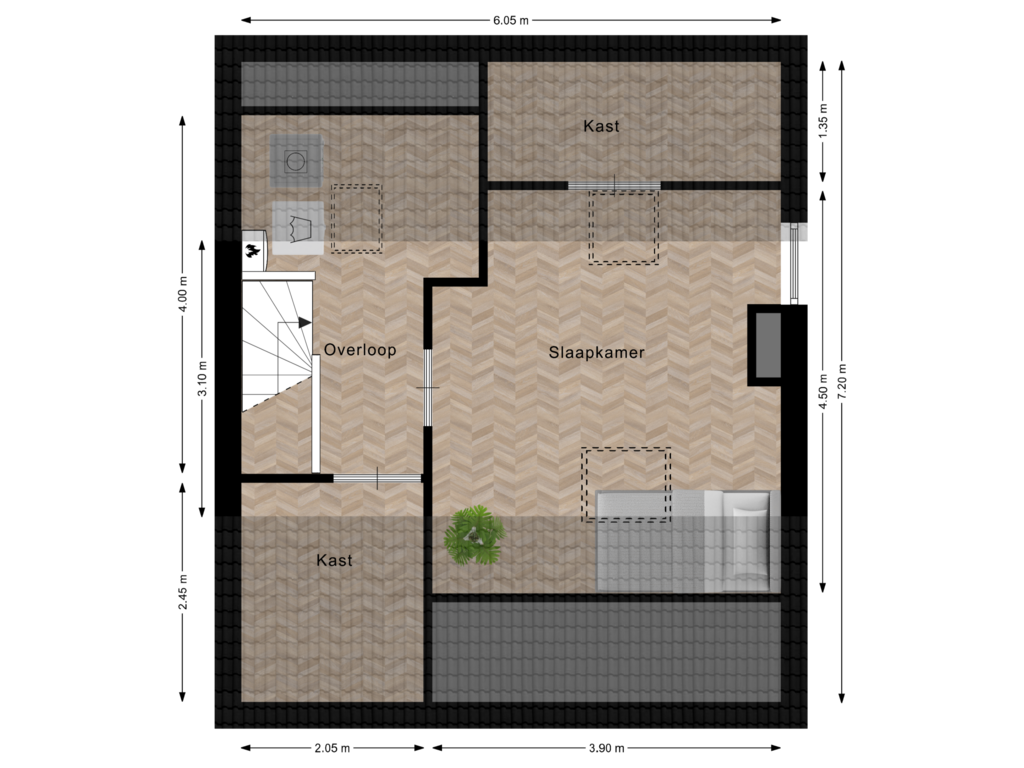 Bekijk plattegrond van Tweede Verdieping van Roelf Bosmastraat 82