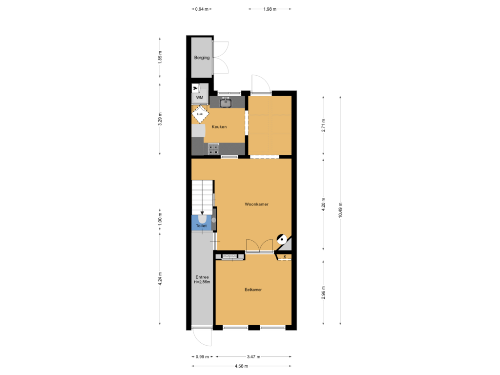 Bekijk plattegrond van Begane grond van Irisstraat 14