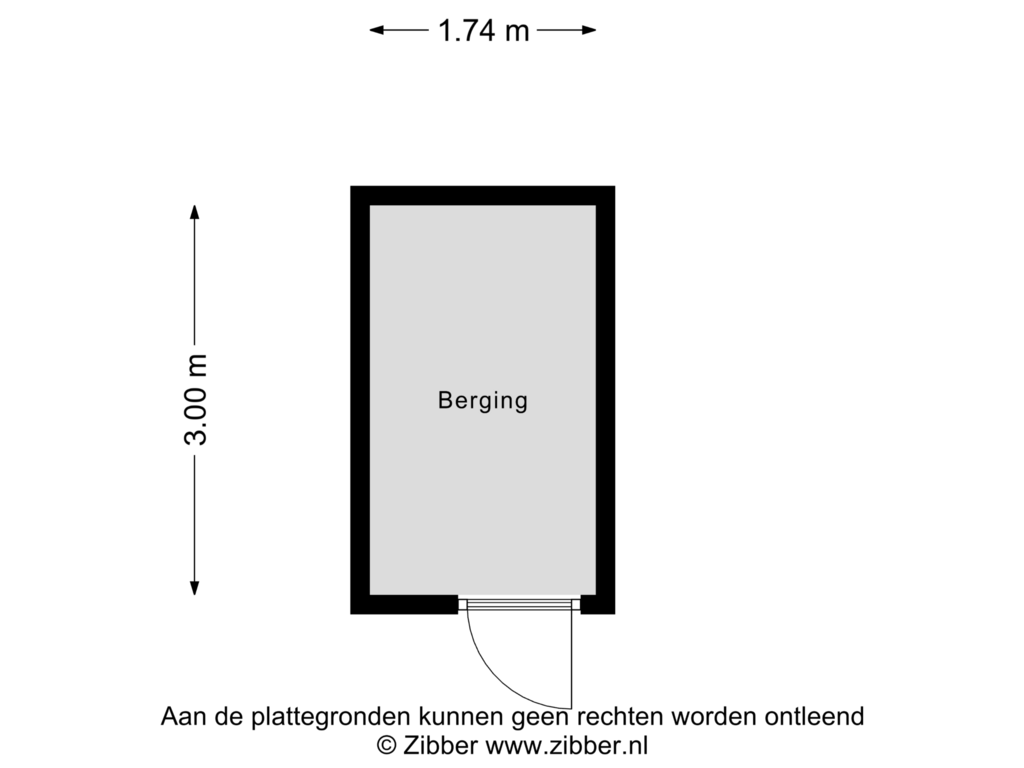 Bekijk plattegrond van Berging van Willem Baerdesenstraat 62