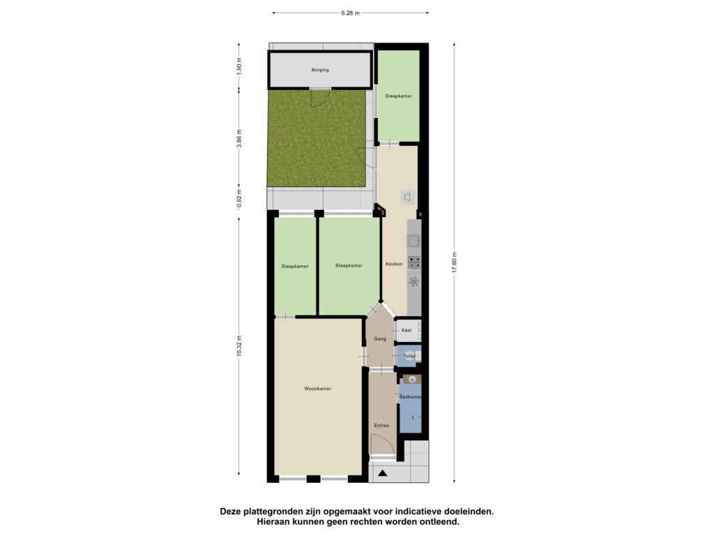 View floorplan of Begane Grond Tuin of Pasteurstraat 44