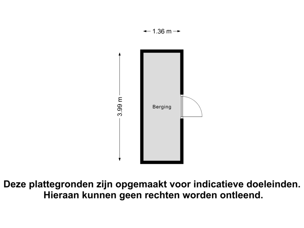 View floorplan of Berging of Pasteurstraat 44