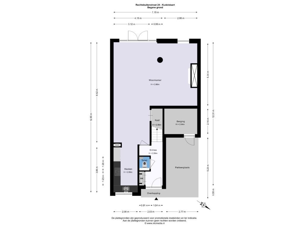 Bekijk plattegrond van Begane grond van Rechtsbuitenstraat 24