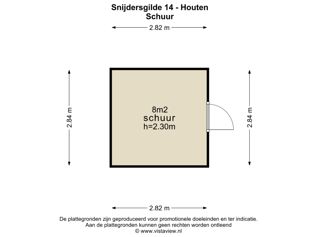 Bekijk plattegrond van SCHUUR van Snijdersgilde 14