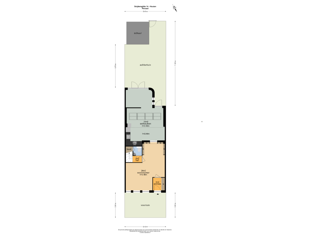 Bekijk plattegrond van PERCEEL van Snijdersgilde 14