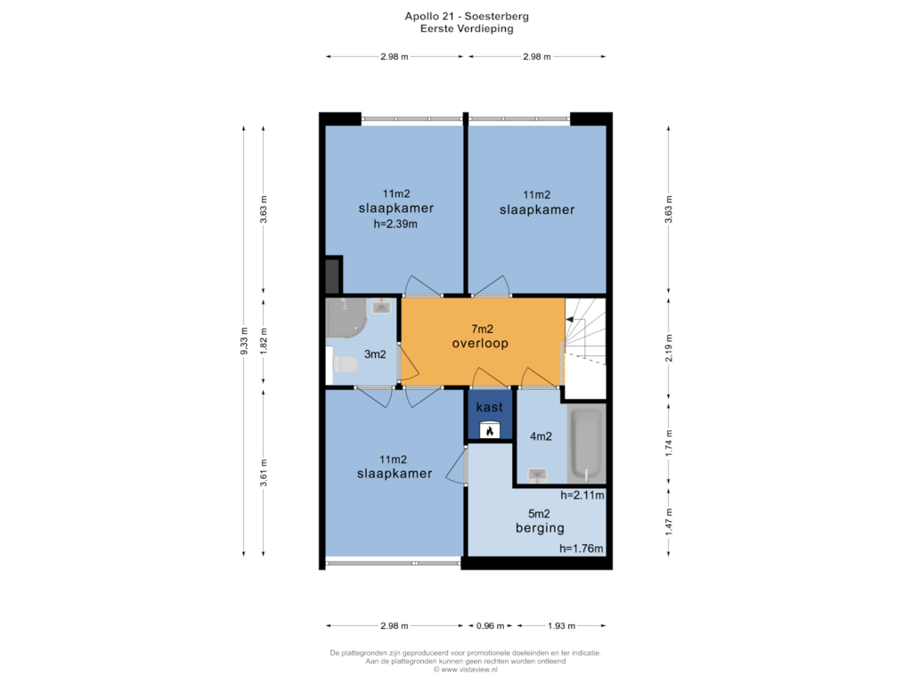 Bekijk plattegrond van EERSTE VERDIEPING van Apollo 21