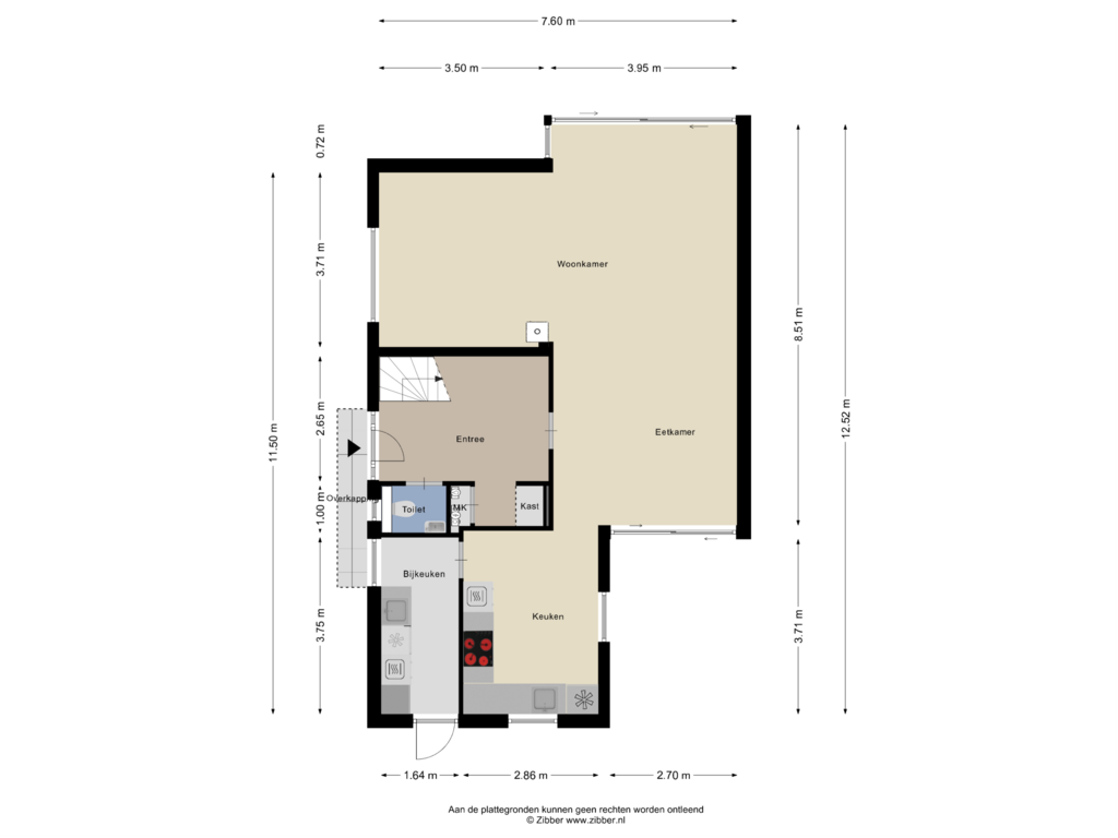 Bekijk plattegrond van Begane grond van Sluisgraaf 7