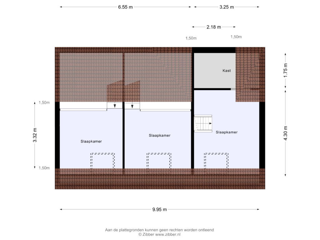 View floorplan of Eerste Verdieping of Sweelincklaan 4