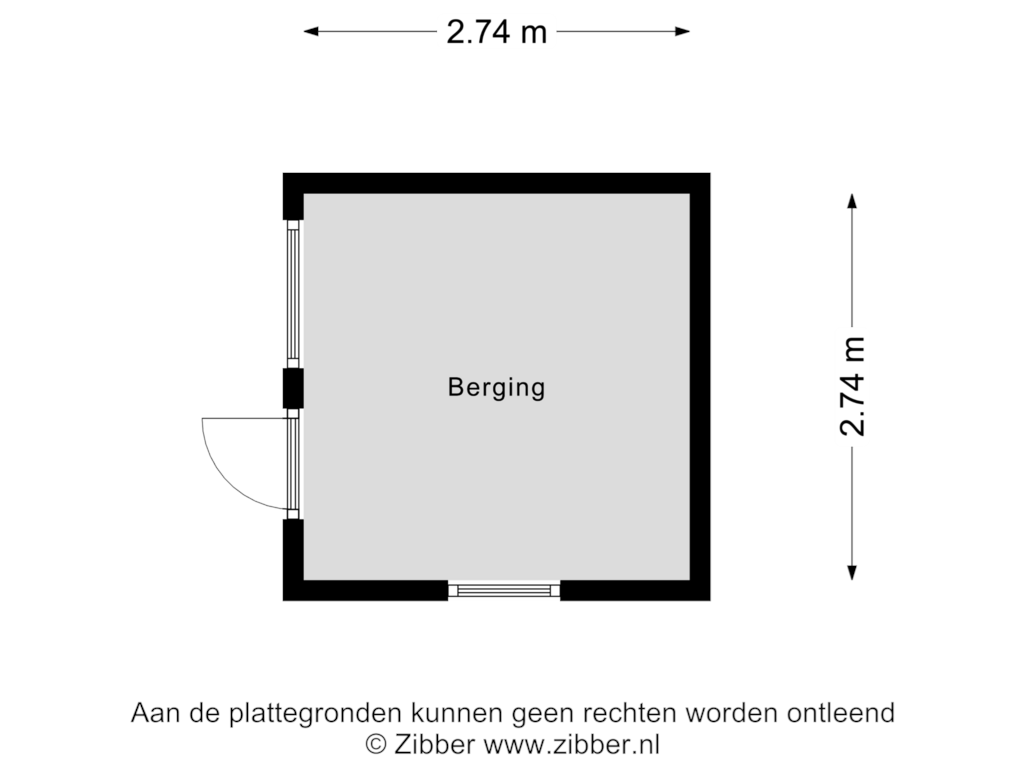 View floorplan of Berging of Sweelincklaan 4