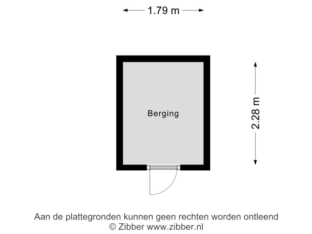 View floorplan of Berging of Sweelincklaan 4