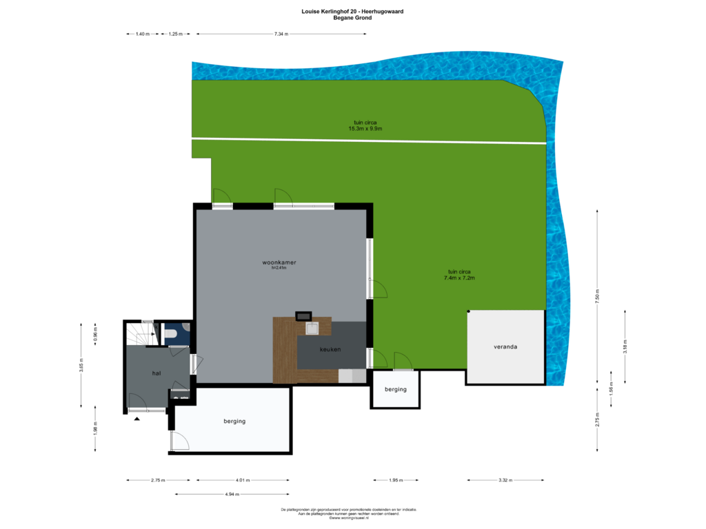 Bekijk plattegrond van Begane Grond van Louise Kerlinghof 20