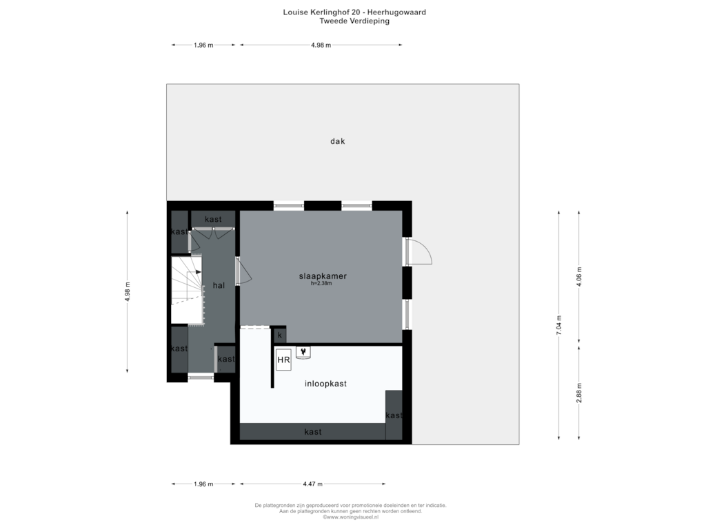 Bekijk plattegrond van Tweede Verdieping van Louise Kerlinghof 20