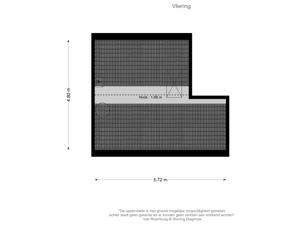 View floorplan of Vliering of Stadionkade 115-A