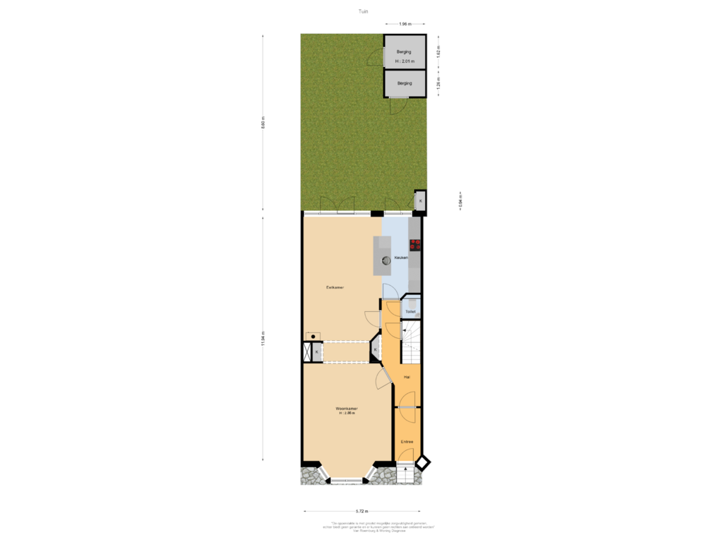 View floorplan of Tuin of Stadionkade 115-A