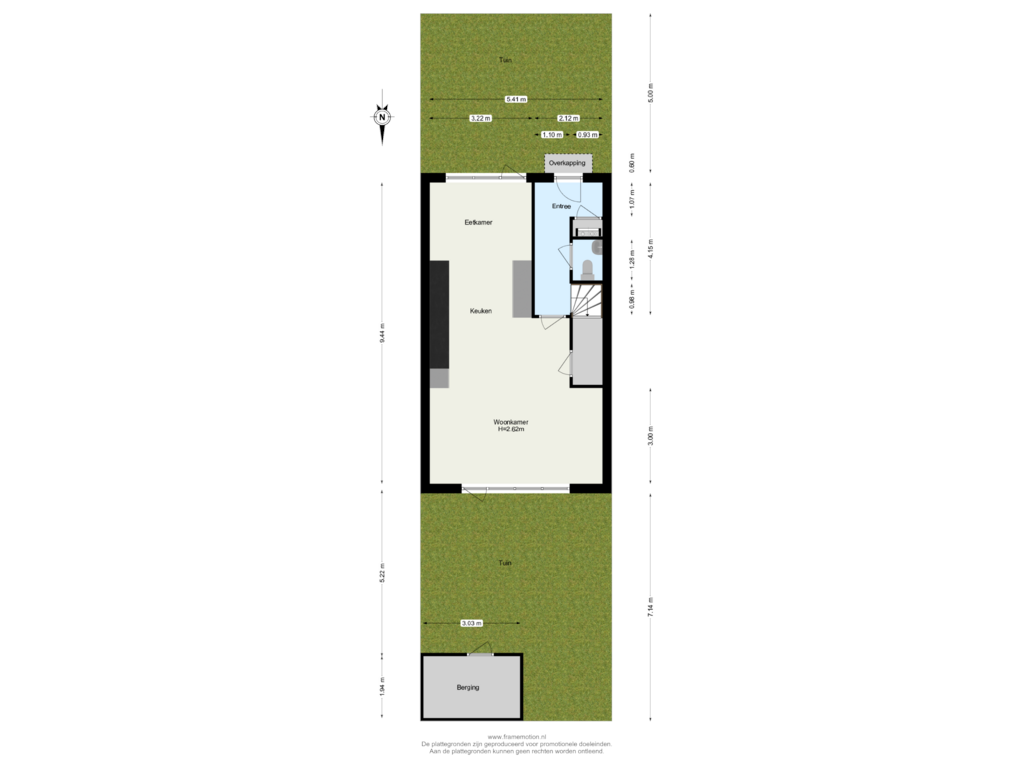 Bekijk plattegrond van Begane Grond tuin van Naardermeerstraat 39