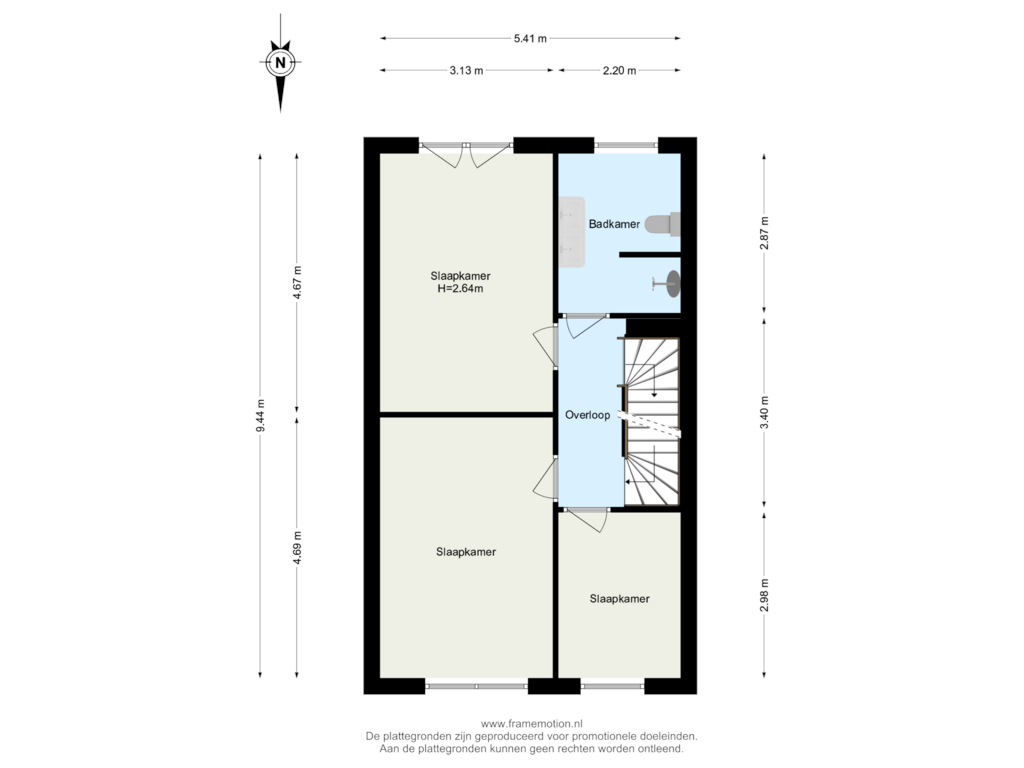 Bekijk plattegrond van Verdieping 1 van Naardermeerstraat 39