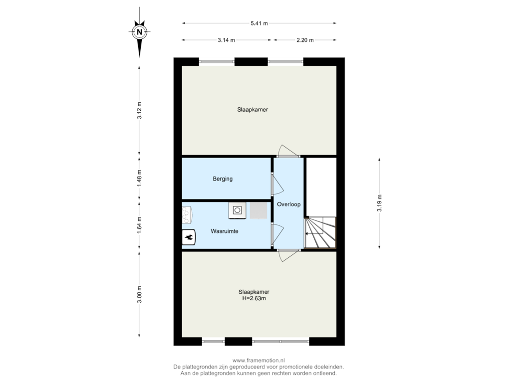 Bekijk plattegrond van Verdieping 2 van Naardermeerstraat 39