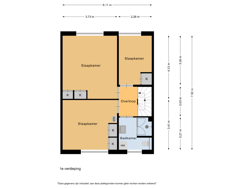 Bekijk plattegrond van 1e verdieping van Bristolroodstraat 47