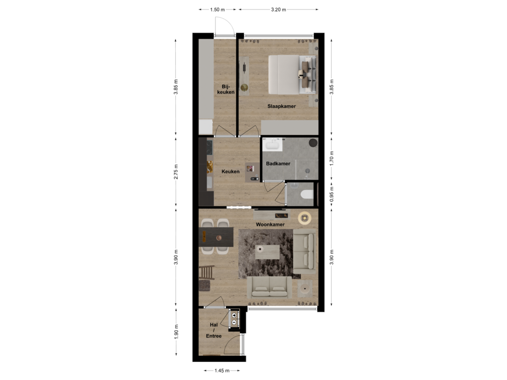 Bekijk plattegrond van First floor van Frans Hanegraafstraat 17