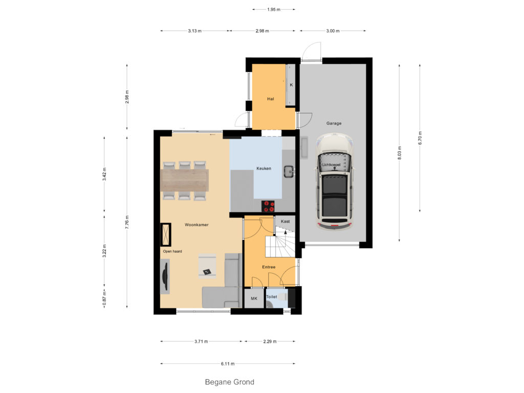 Bekijk plattegrond van Begane Grond van Dauwendaelsestraat 32