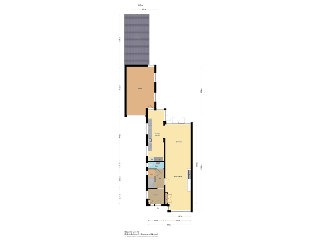 View floorplan of Begane Grond of Dijkzichtlaan 5