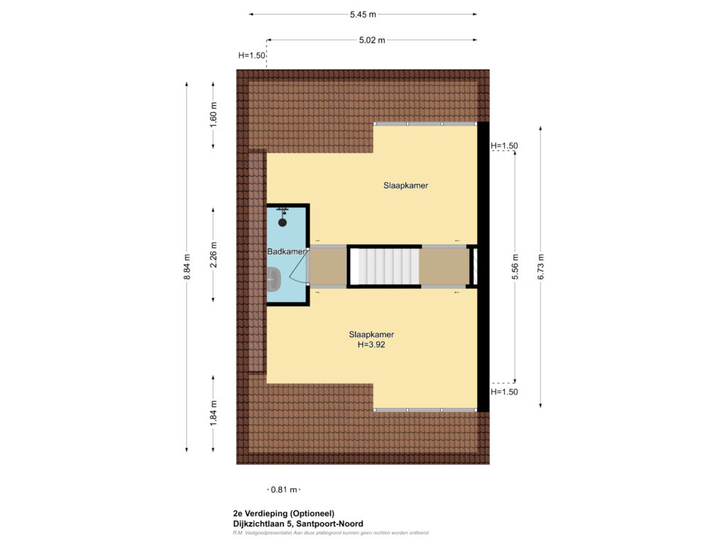 View floorplan of 2e Verdieping Optioneel of Dijkzichtlaan 5