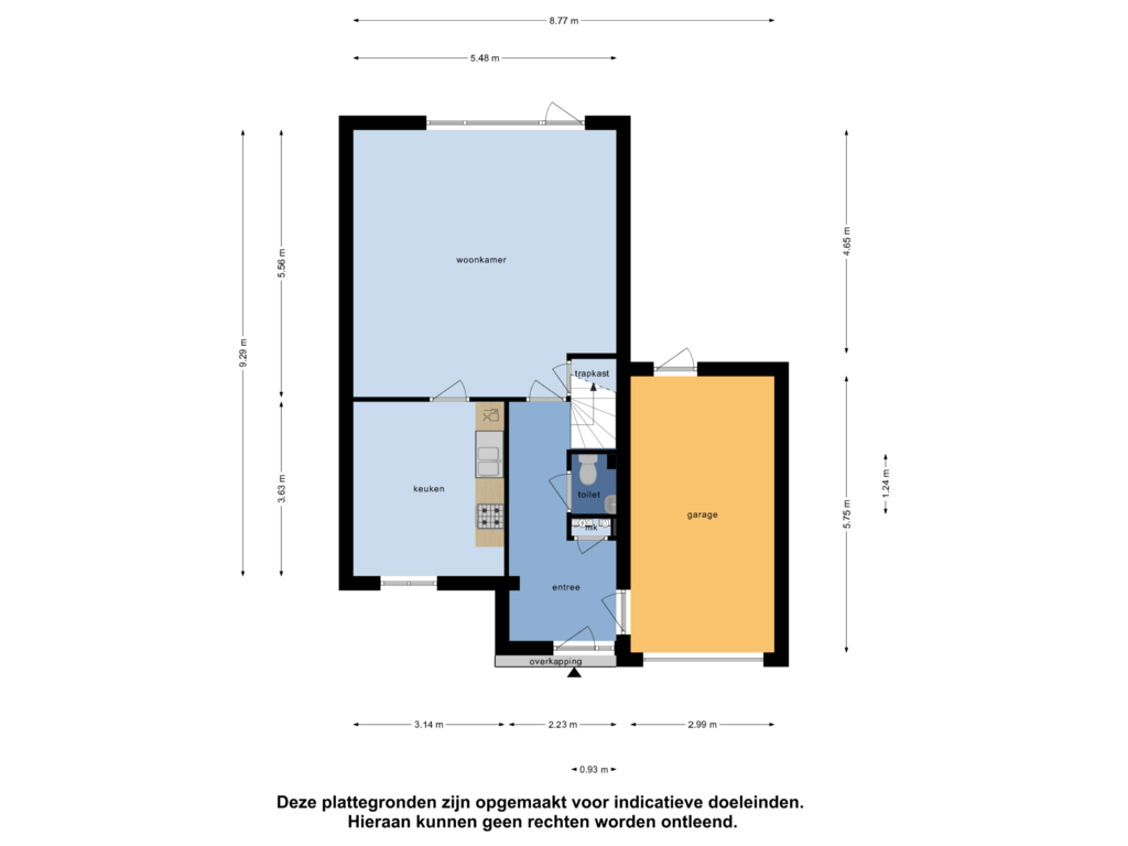 View floorplan of Begane Grond of Barten 63