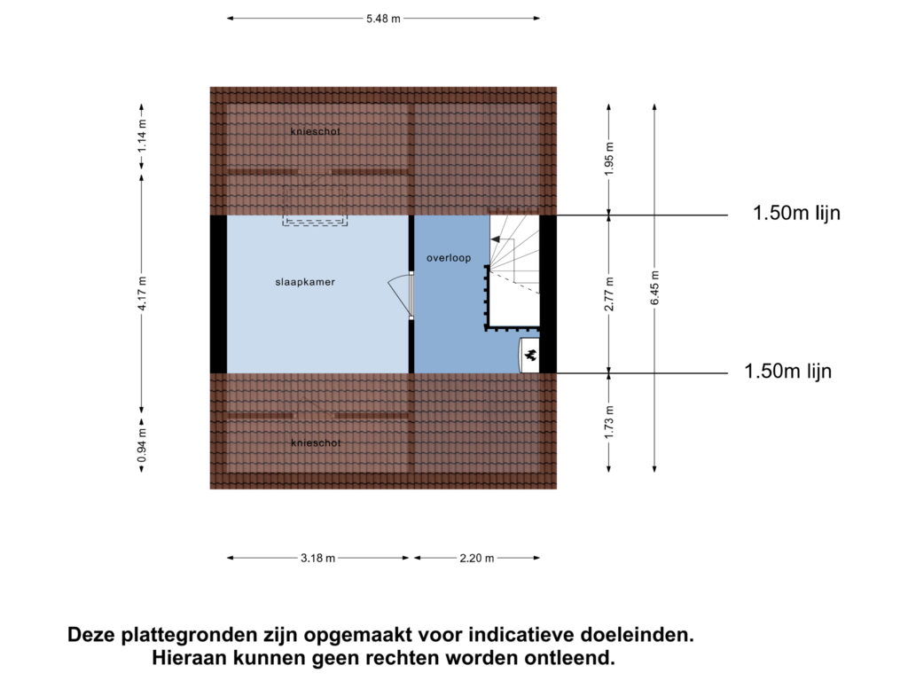 View floorplan of Tweede Verdieping of Barten 63