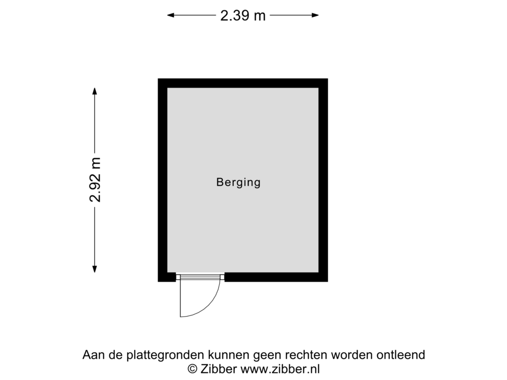 Bekijk plattegrond van Berging van Sweelinckplein 96