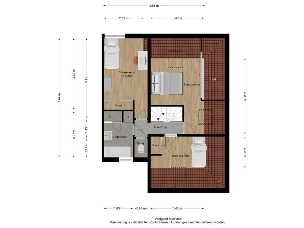 View floorplan of 1e verdieping of James Grieve 3