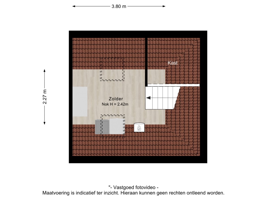 View floorplan of 2e verdieping of James Grieve 3