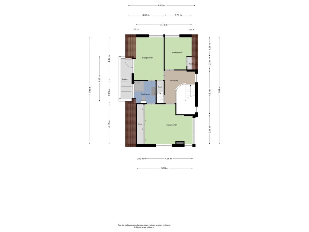 View floorplan of Eerste verdieping of Stationsweg 2