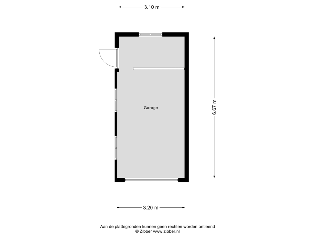 View floorplan of Garage of Stationsweg 2