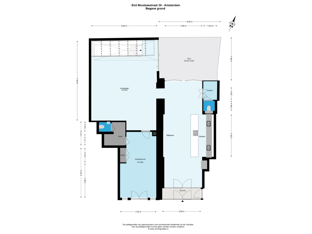 Bekijk plattegrond van Begane grond van Sint Nicolaasstraat 34