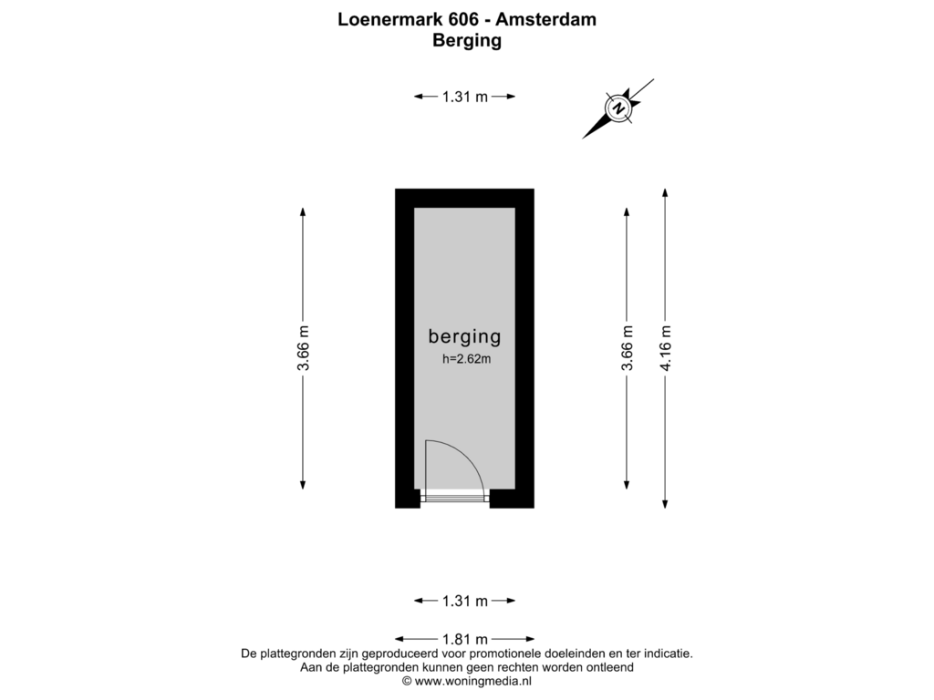 Bekijk plattegrond van BERGING van Loenermark 606