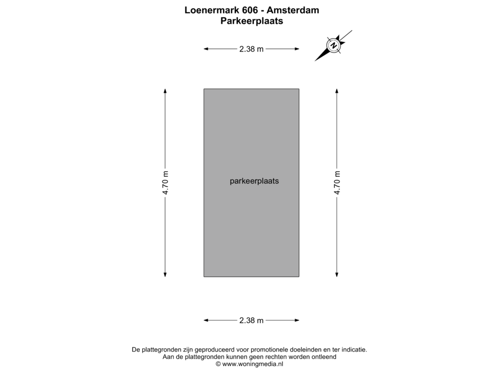 Bekijk plattegrond van PARKEERPLAATS van Loenermark 606