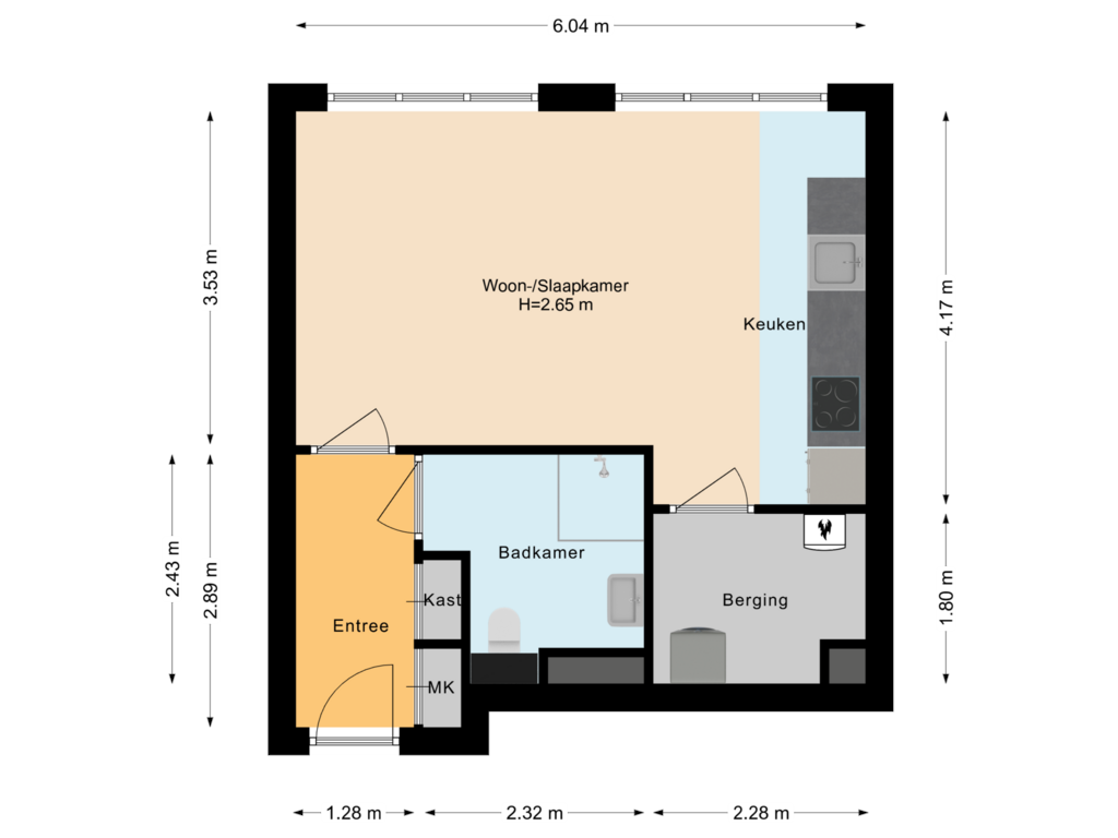 View floorplan of Appartement of Lapis Lazuli 148