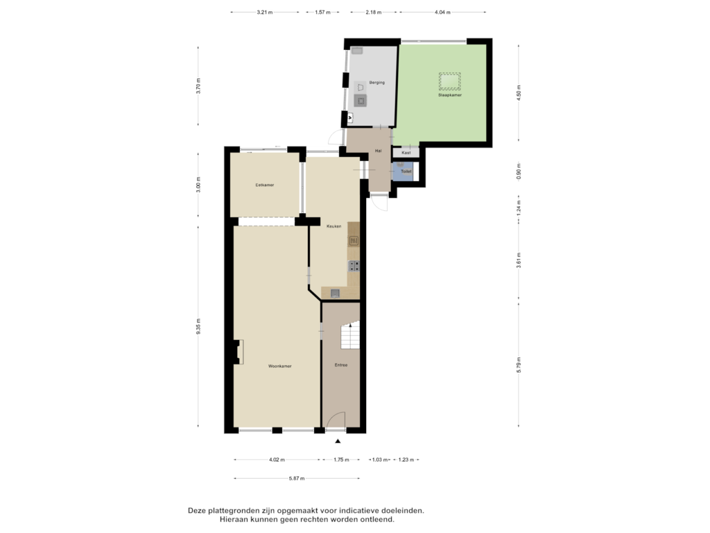 View floorplan of Begane Grond of Hoogstraat 31