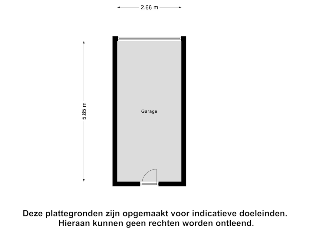 View floorplan of Garage of Hoogstraat 31