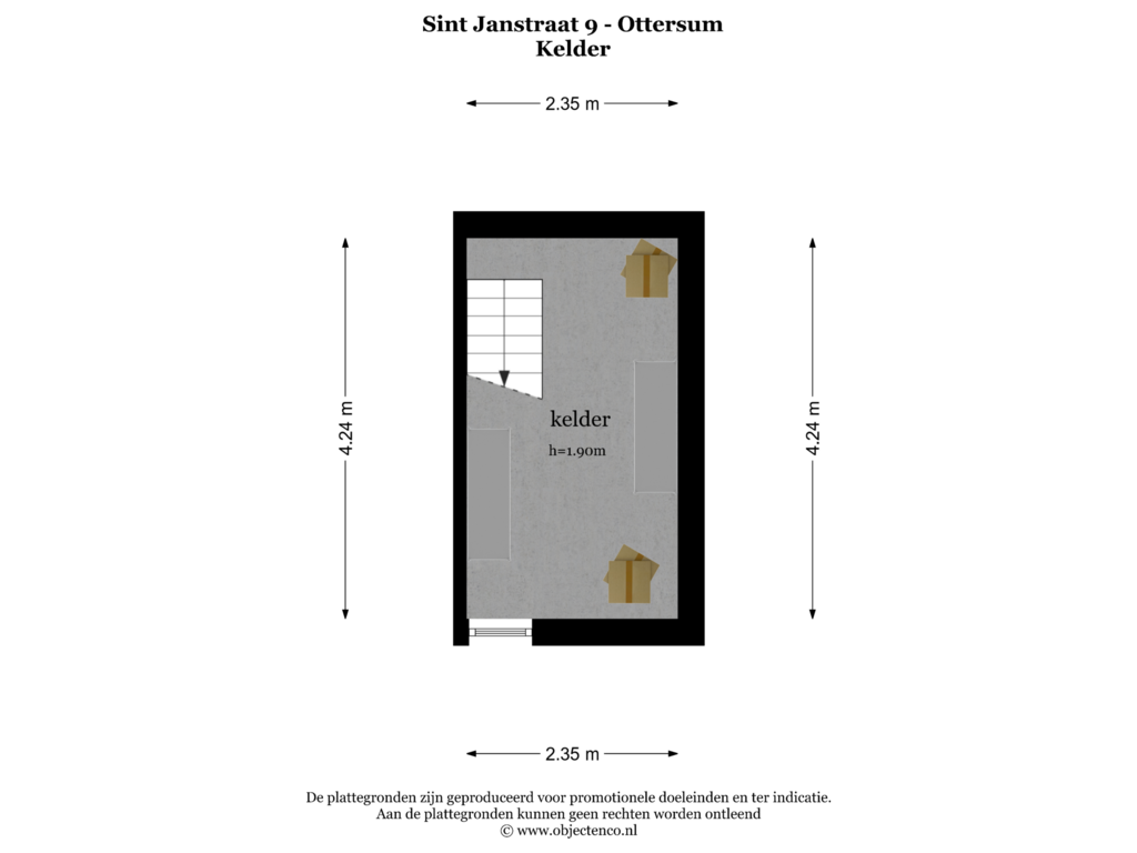 View floorplan of Kelder of St.Janstraat 9