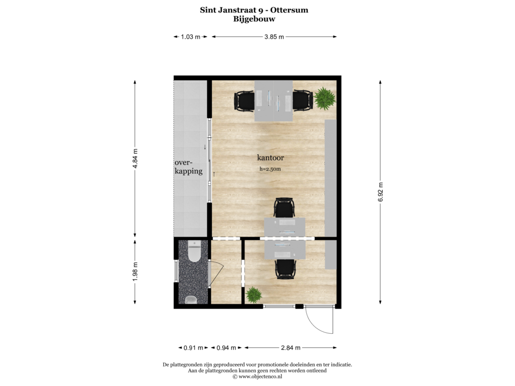 View floorplan of Bijgebouw of St.Janstraat 9