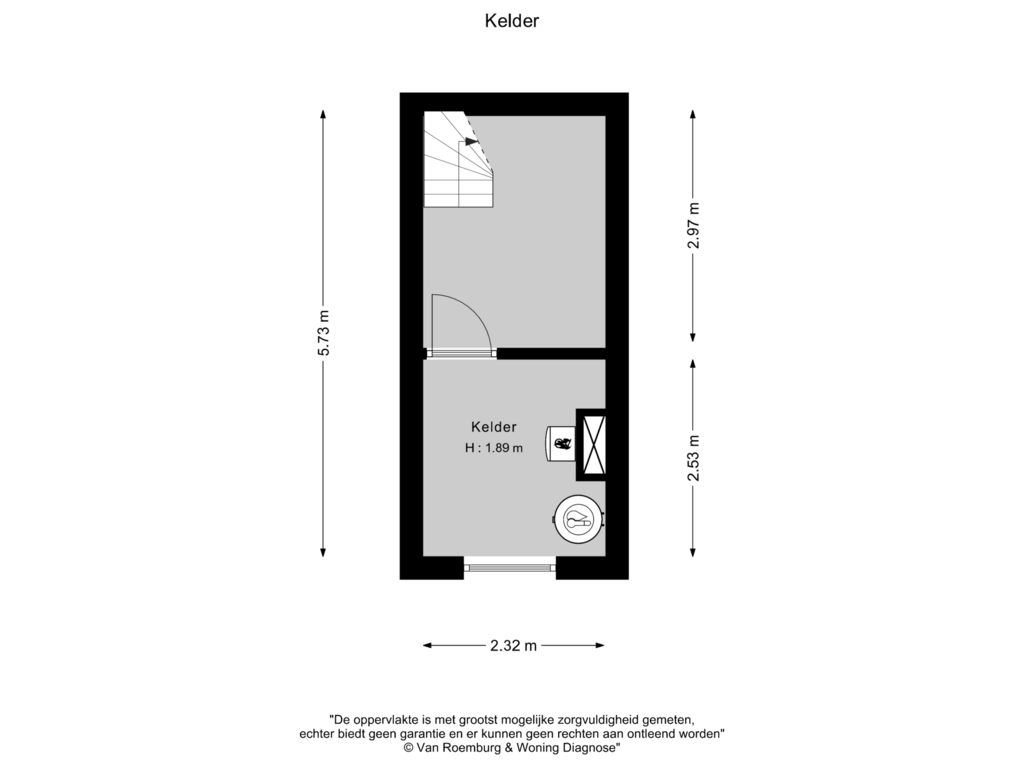 View floorplan of Kelder of Pannerdenseweg 71