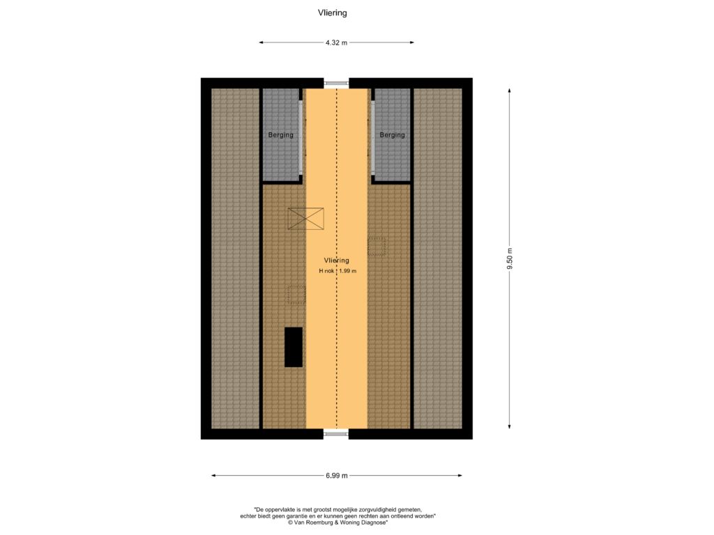 View floorplan of Vliering of Pannerdenseweg 71