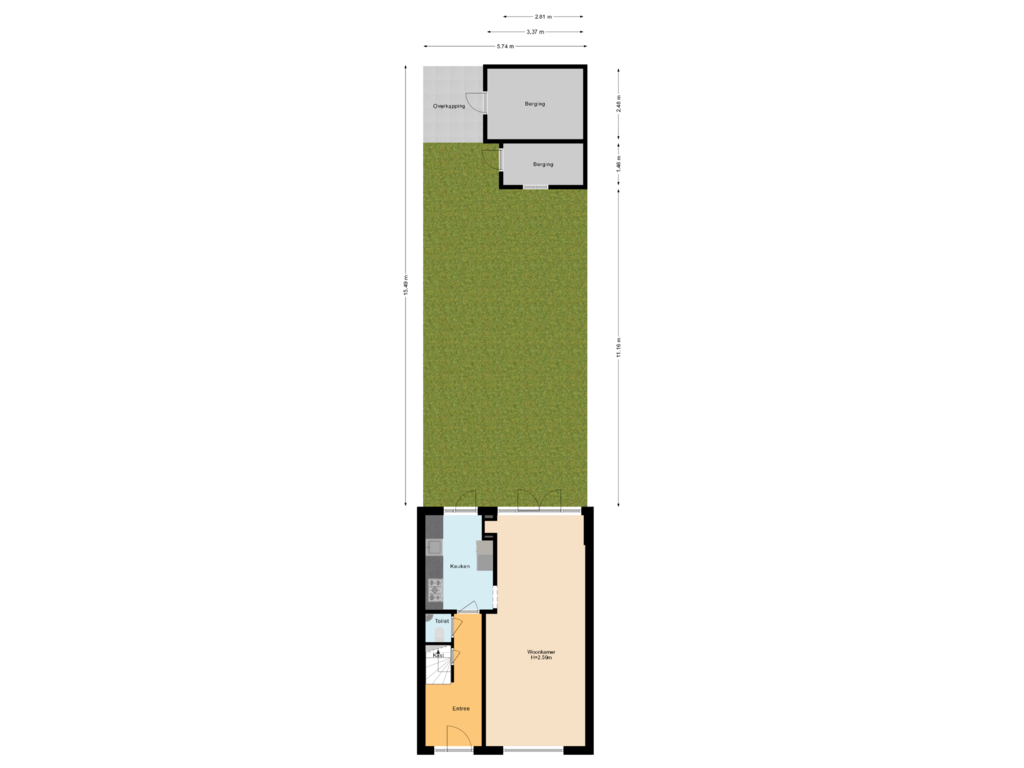 View floorplan of Begane Grond Met Tuin of Bagelaarstraat 34